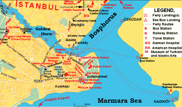 Карты Стамбула